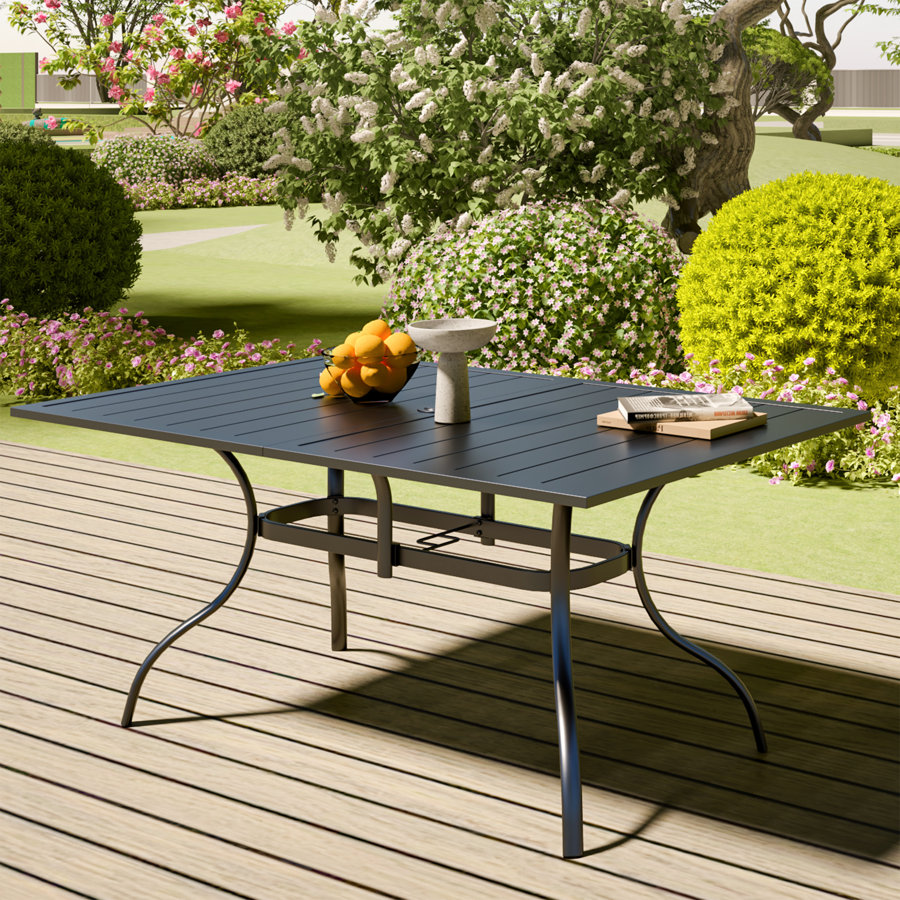 Naruram Rectangular 63'' L x 38'' W Outdoor Dining Table